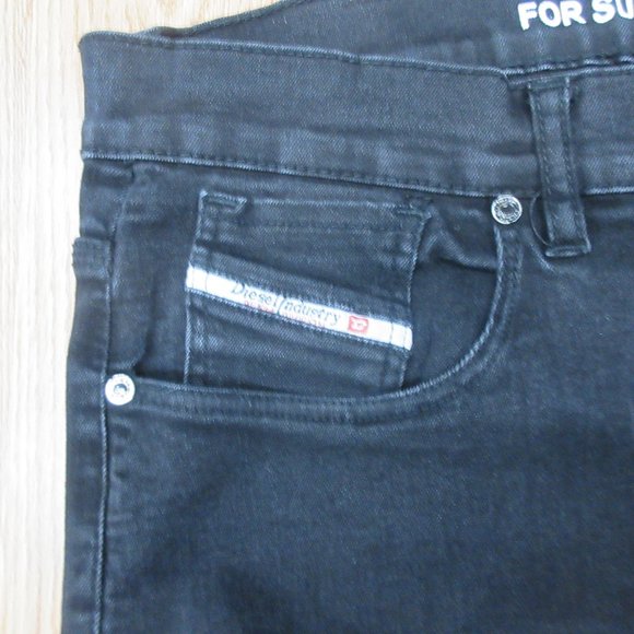 38x27 DIESEL TAPERED LEG JEANS COTTON/SPANDEX JEANS BLACK Sz 38W x 27L - Picture 5 of 7